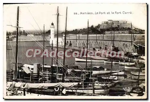 Cartes postales Antibes Le Port Et Le Fort Carre