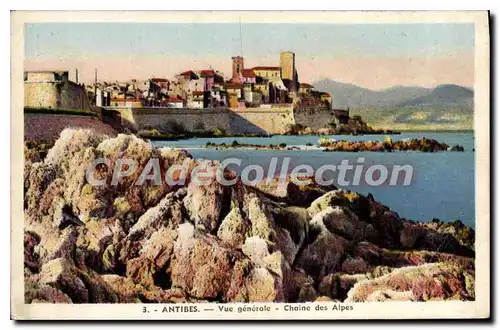 Cartes postales Antibes Vue Generale Chaine Des Alpes