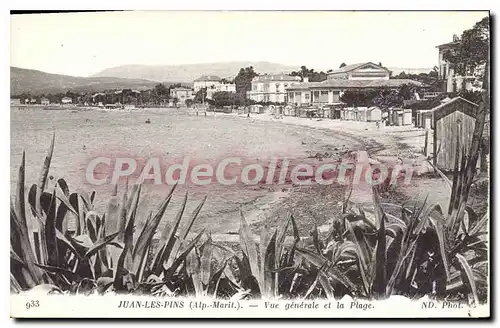 Cartes postales Juan Les Pins Vue Generale Et La Plage