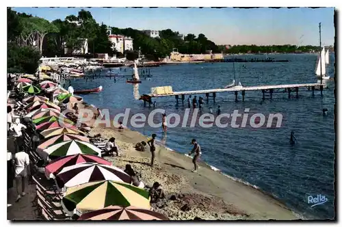 Ansichtskarte AK Juan Les Pins La Plage Depuis La Terrasse du casino