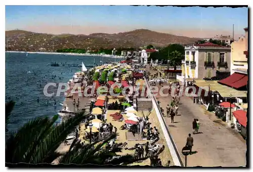 Cartes postales Juan Les Pins Plage Et Promenade Du President Roosevelt