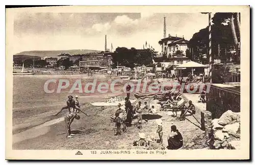 Cartes postales Juan Les Pins Scene De Plage