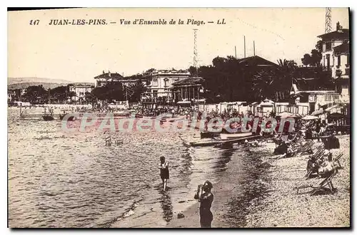 Ansichtskarte AK Juan Les Pins Vue D'Ensemble De La Plage