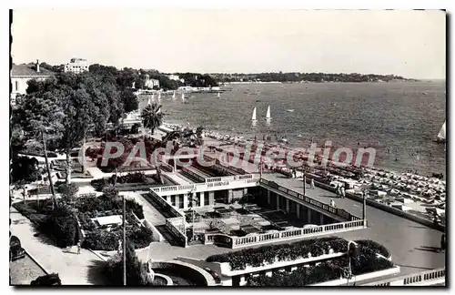 Ansichtskarte AK Juan Les Pins Les Jardins Publics La Plage