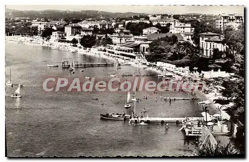 Cartes postales Juan Les Pins Vue Generale Sur La Plage Depuis I'Hotel Belles Rives