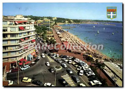 Cartes postales moderne Juan Les Pins Rond Point Du Debarcadere Et La Plage