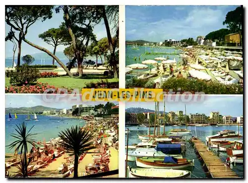 Moderne Karte Juan Les Pins La Plage Le Port