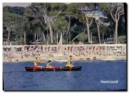 Moderne Karte Juan Les Pins La Plage Et La Pinede