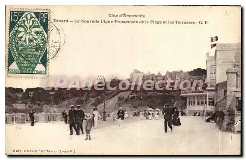 Cartes postales Dinard La Nouvelle Digue Promenade De La Plage