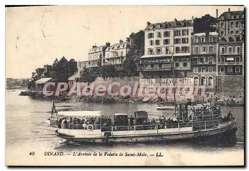 Cartes postales Dinard L'Arrivee De La Vedette De Saint Malo