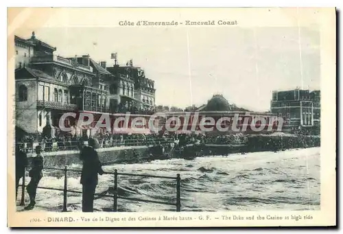 Cartes postales Dinard Vue De La Digue Et Des Casinos � mar�e haute