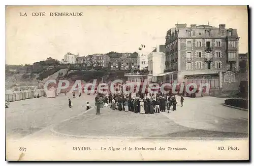 Cartes postales Dinard La Digue Et Le Restaurant Des Terrasses