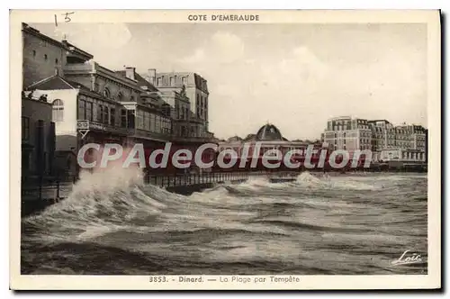 Cartes postales Dinard La Plage Par Tempete