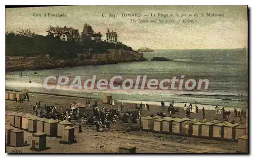 Cartes postales Dinard La Plage Et La Pointe De La Malouine