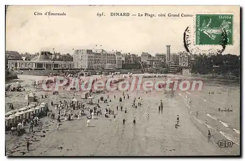 Cartes postales Dinard La Plage Grand Casino