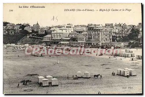 Ansichtskarte AK Dinard High Life Casino Et La Plage