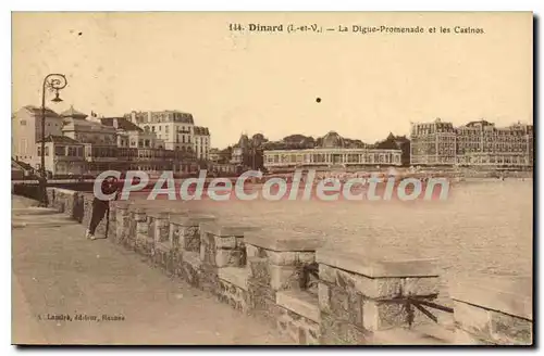 Ansichtskarte AK Dinard La Digue Promenade Et Les Casinos