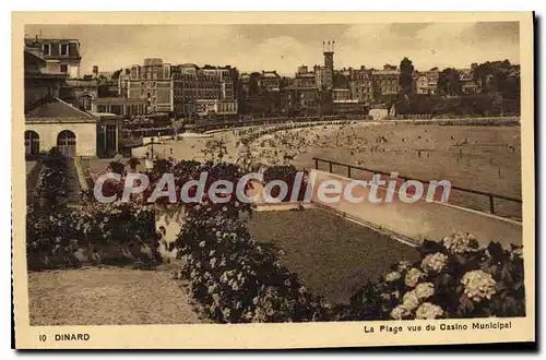 Cartes postales Dinard La Plage Vue Du Casino Municipal