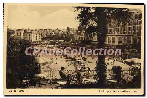 Cartes postales Dinard La Plage Et Les Nouvelles Cabines