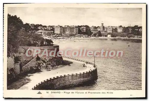 Ansichtskarte AK Dinard Plage De I'Ecluse Et Promenade Des Allies