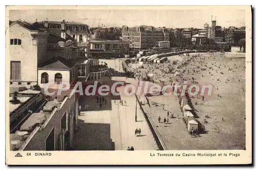 Ansichtskarte AK Dinard La Terrasse Du Casino Municipal Et La Plage