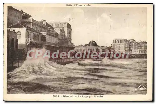 Cartes postales Dinard La Plage Par Tempete