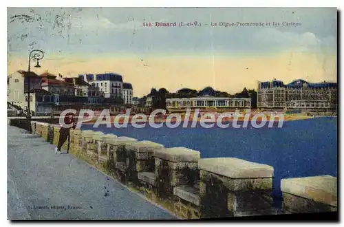 Cartes postales Dinard La Digue Promenade Et Les Casinos