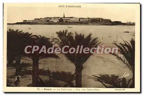 Cartes postales Dinard La Palmeraie Vue Vers Saint Malo