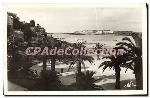 Ansichtskarte AK Dinard La Palmeraie Au Fond Saint Malo