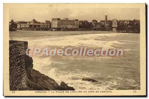 Ansichtskarte AK Dinard La Plage De L'Ecluse Un Jour De Tempete