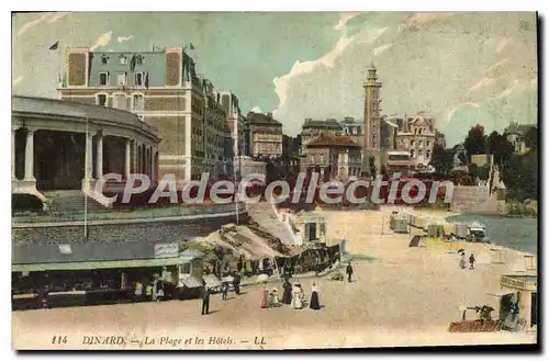 Cartes postales Dinard La Plage Et Les Hotels