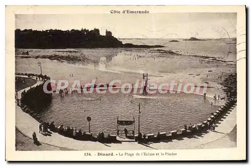 Ansichtskarte AK Dinard La Plage De I'Ecluse Et La Piscine