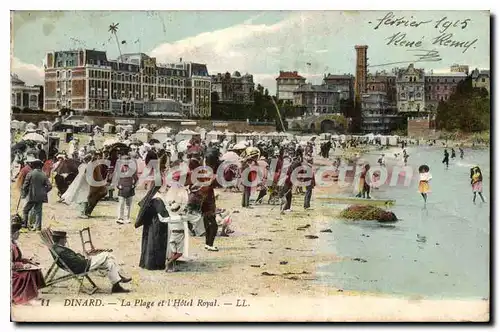 Ansichtskarte AK Dinard La Plage Et I'Hotel Royal