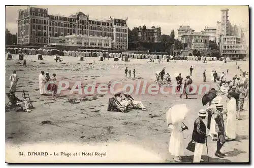 Ansichtskarte AK Dinard La Plage Et I'Hotel Royal