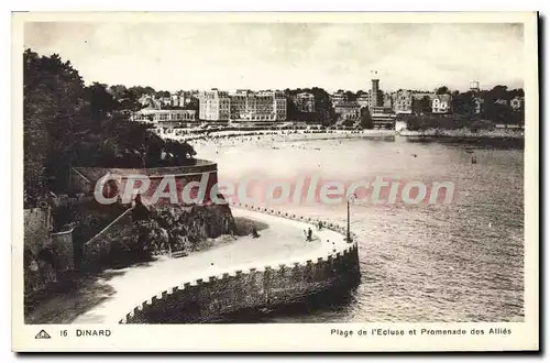 Cartes postales Dinard Plage De I'Ecluse Et Promenade Des Allies