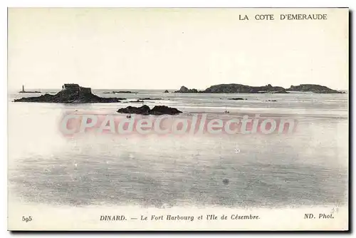 Cartes postales Dinard Le Fort Harbourg Et I'Ile De Cesembre