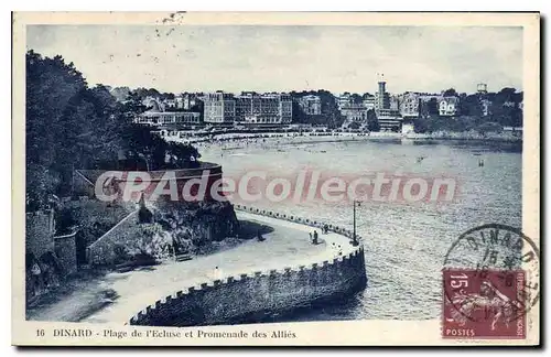 Cartes postales Dinard Plage De I'Ecluse Et Promenade Des Allies