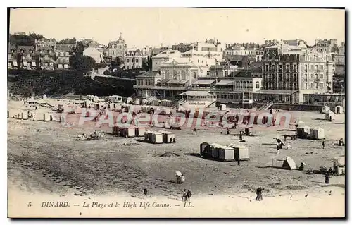 Cartes postales Dinard La Plage Et Le High Life Casino