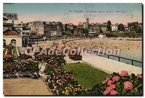 Cartes postales Dinard La Plage Vue Du Casino Municipal