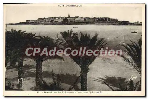 Cartes postales Dinard La Palmeraie Vue Vers Saint Malo