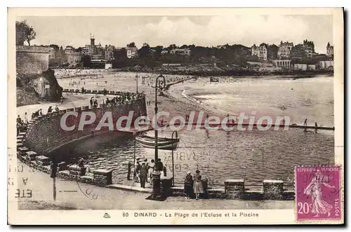 Ansichtskarte AK Dinard La Plage De I'Ecluse Et La Piscine