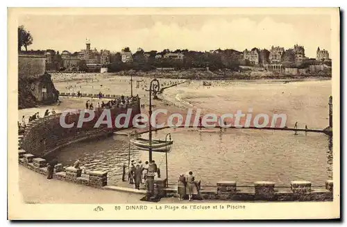 Ansichtskarte AK Dinard La Plage De I'Ecluse Et La Piscine