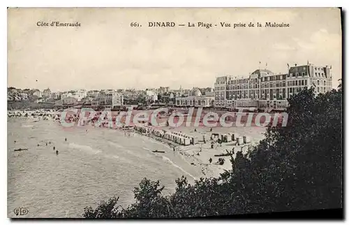 Ansichtskarte AK Dinard La Plage Vue Prise De La Malouine