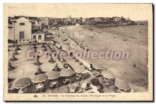 Ansichtskarte AK Dinard La Terrasse Du Casino Municipal Et La Plage