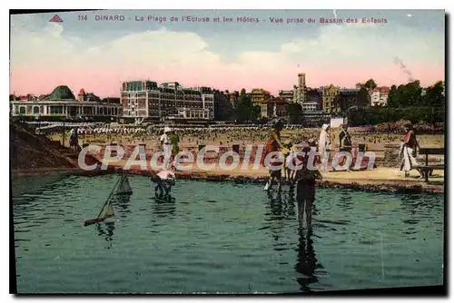 Ansichtskarte AK Dinard La Plage De I'Ecluse Et Les Hotels Vue Prise du bassin des enfants