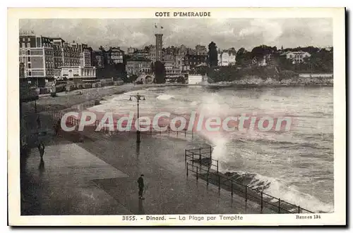 Ansichtskarte AK Dinard La Plage Par Tempete