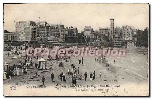 Cartes postales Dinard La Plage hotel Royal