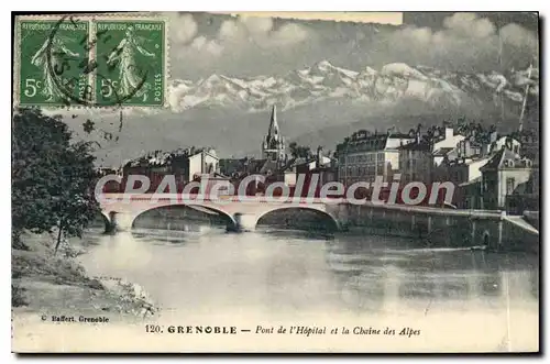 Cartes postales Grenoble Pont De I'Hotpital Et La Chaine Des Alpes