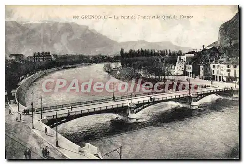 Cartes postales Grenoble Le Pont De France Et Le Quai De France