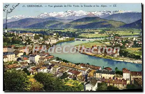 Ansichtskarte AK Grenoble Vue Generale De I'Ile Verte La Tronche Et Les Alpes